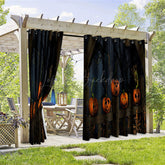 Lofaris Halloween Pumpkin Waterproof Printed Outdoor Curtains